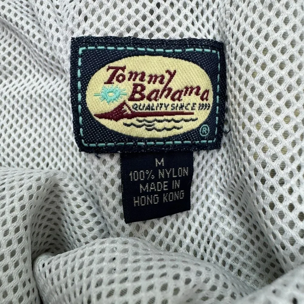 Tommy Bahama Vintage Y2K Board Shorts Swim Trunks Mens Medium Gray Pineapple